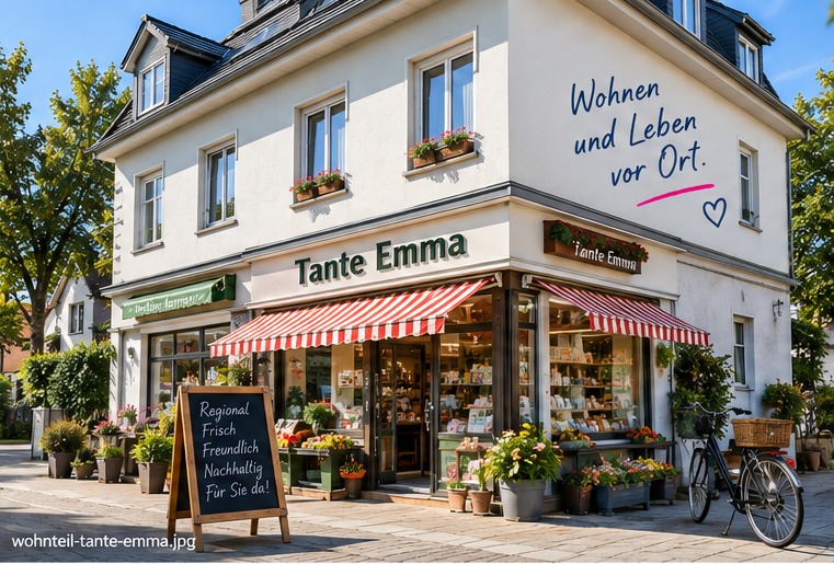 Wohnteil in einem gemischt genutzten Gebäude